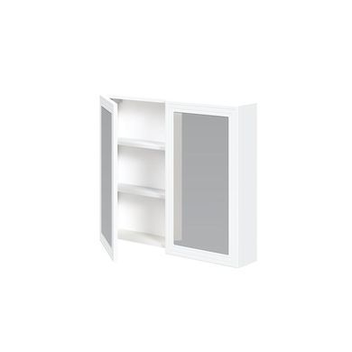 Шкаф настенный с зеркалом TORETO 70x80/2D Белый HALMAR