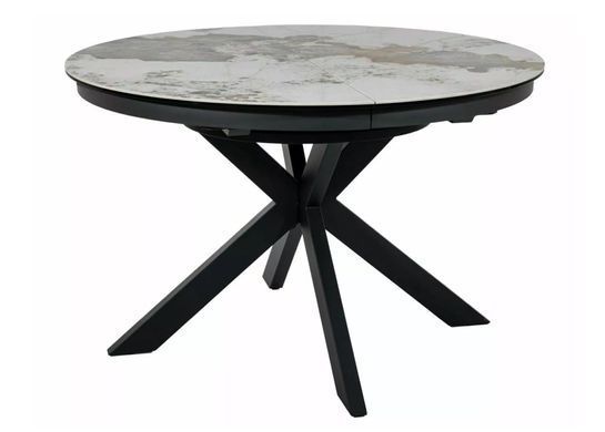 Стол PORTO CERAMIC Белый Пандоро/Черный 120(160)*120см SIGNAL